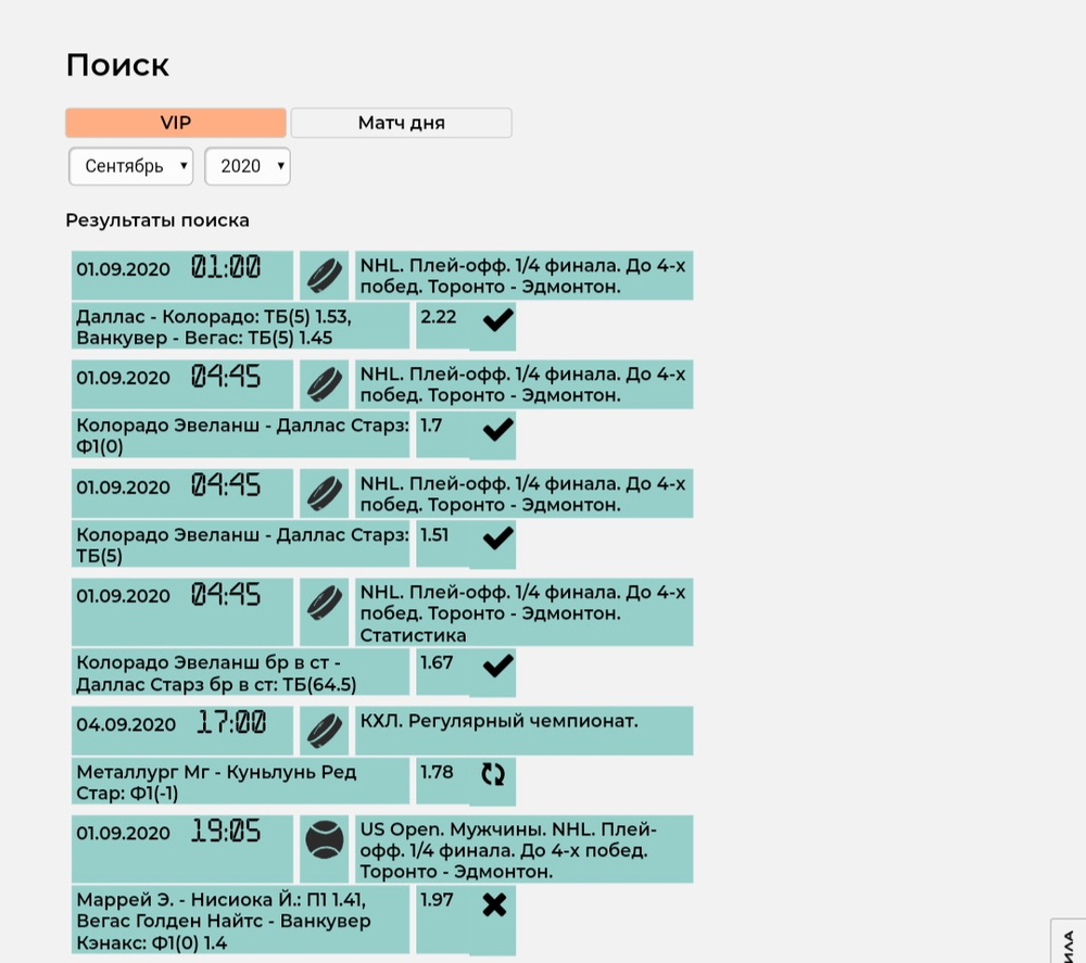 Статистика по VIP-подписке