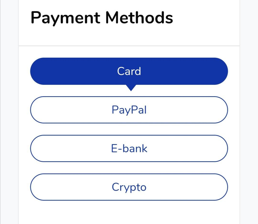 Варианты оплаты