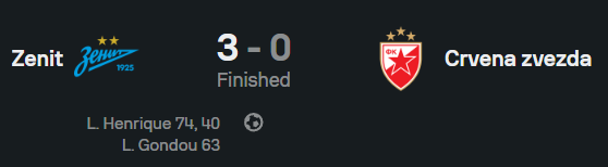 В первом матче «Зенит» разгромил «Црвену Звезду»