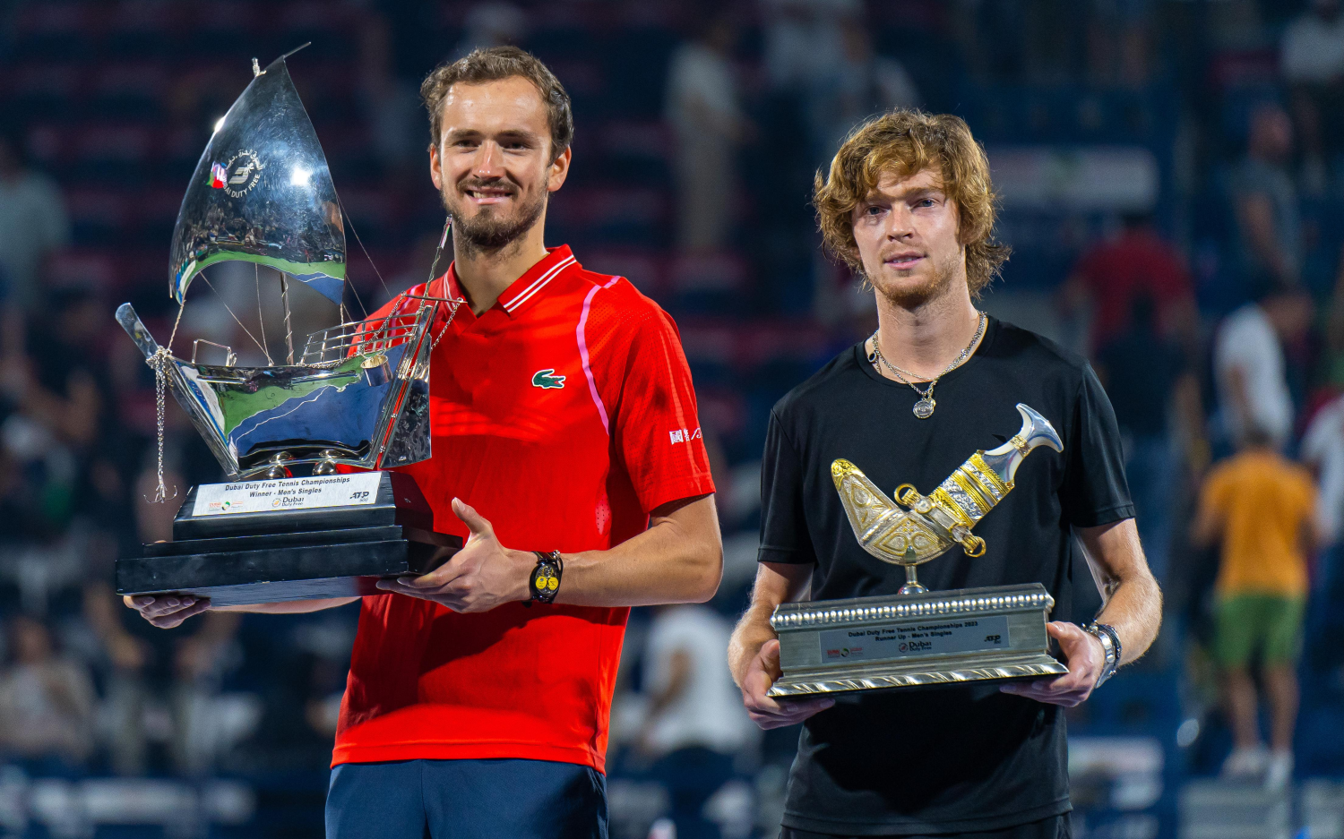 Лидеры российского тенниса Даниил Медведев и Андрей Рублёв. Фото: РБК