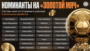 Розыгрыш 10 000 рублей фрибетами за прогноз на «Золотой мяч» в BETBOOM 