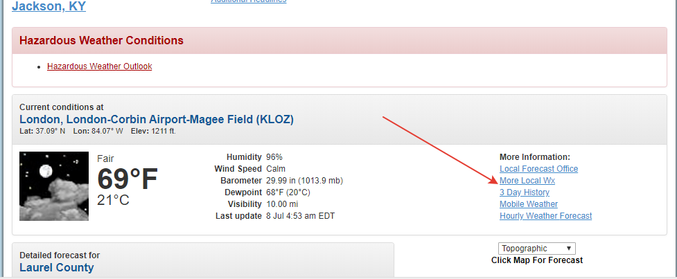 Переходим в историю за 3 дня