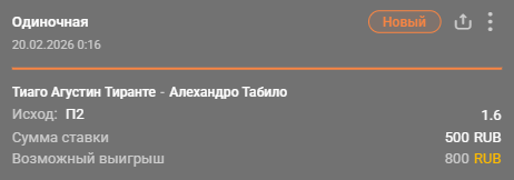 Тиранте – Табило: победа Табило / Для конкурса «Ставкомат»