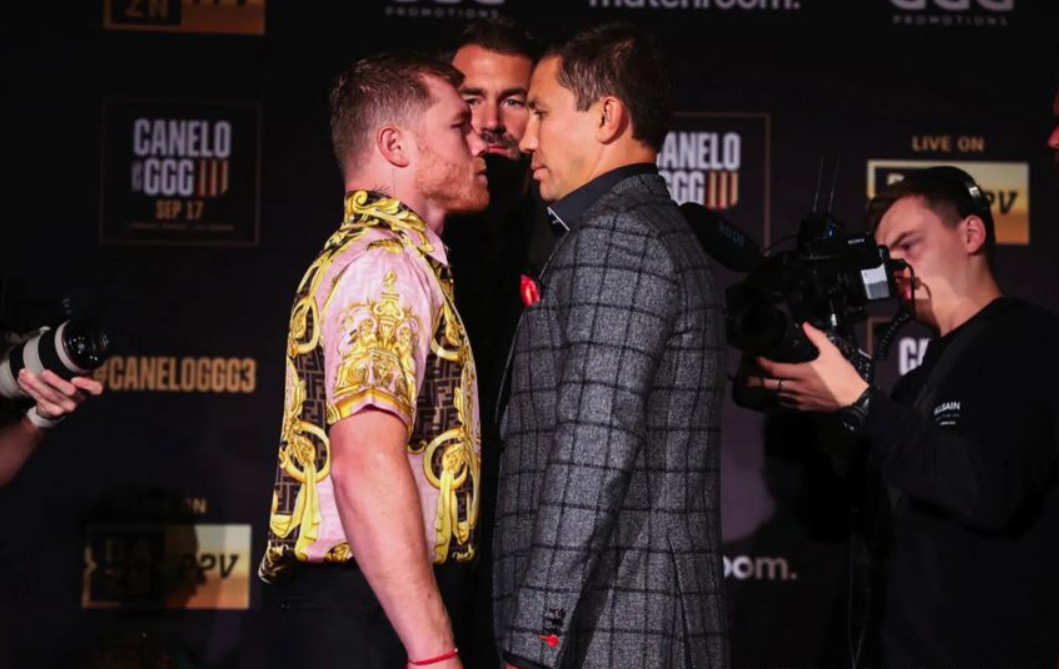 Альварес и Головкин на битве взглядов в Нью-Йорке