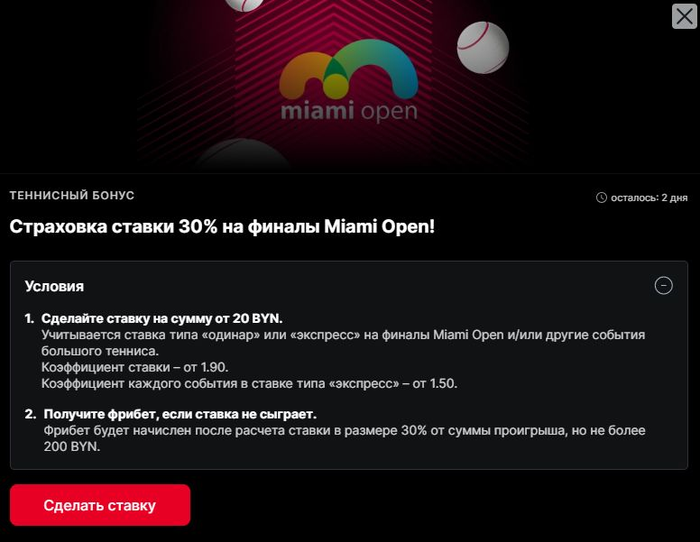 Кнопка «Сделать ставку» на странице акции