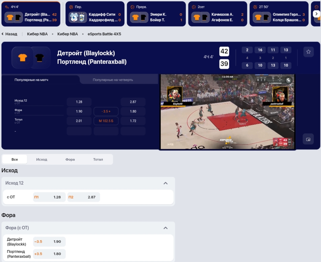 Баскетбол в киберспорте представлен серией игр NBA