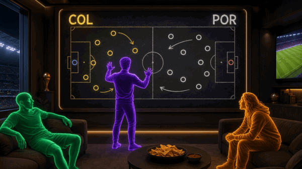 Colombia — Portugal: Heat, yellow cards, and how the AIs read the decider
