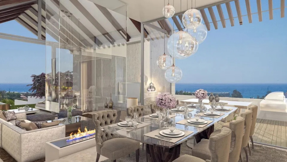 Со второго этажа открывается потрясающий вид на океан