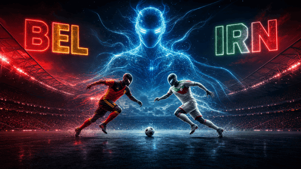 Belgium — Iran: a packed bus, a missing magician, and what the AI brains are betting