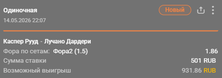 Рууд – Дардери: победа Дардери с форой (+1.5) сета / Для конкурса «Ставкомат»