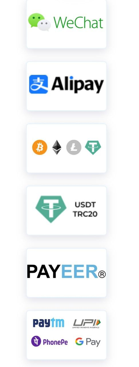 Способы оплаты