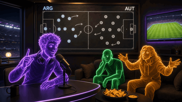 Argentina — Austria: Tape, adrenaline, and the AI betting rundown
