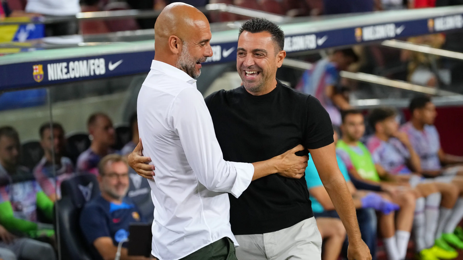 Хосеп Гвардиола и Хави. Фото Goal.com