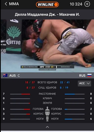 Пример трансляции в «Винлайн»