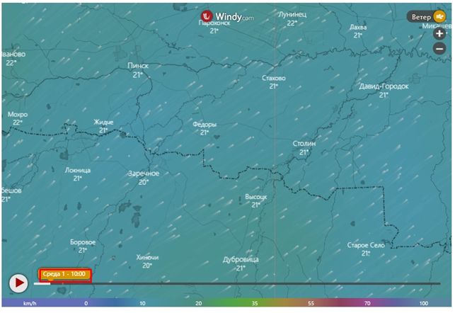 Карта погоды, windy.com