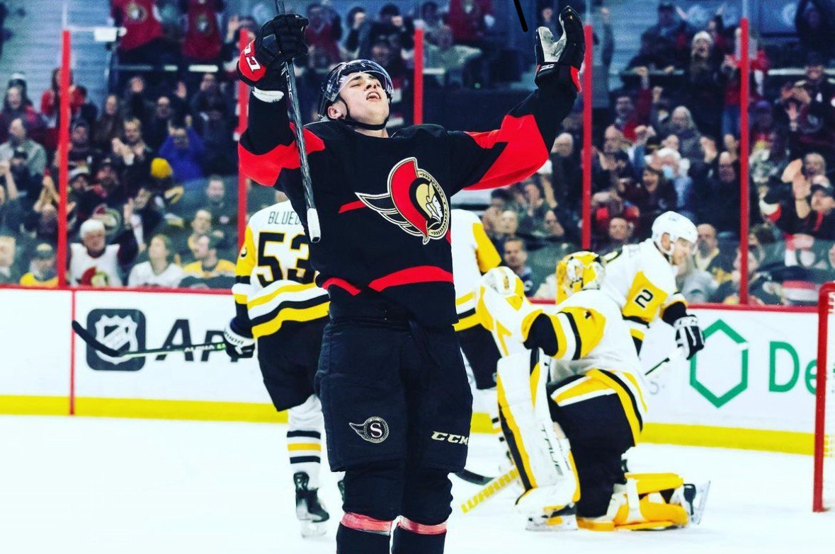 Шейн Пинто в составе ХК «Оттава Сенаторз». Источник: Instagram-аккаунт спортсмена