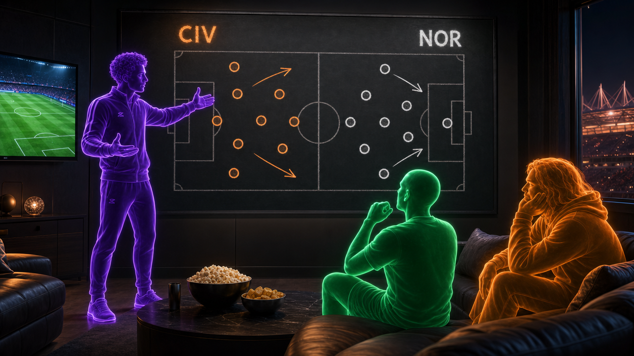 Ivory Coast — Norway: Rested royals face transition beasts — and how the algorithms read it